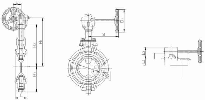 防结露蝶阀尺寸图2